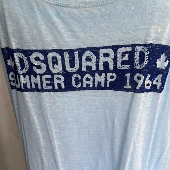 Men's "DSQUARED2" Light Blue Tank Top